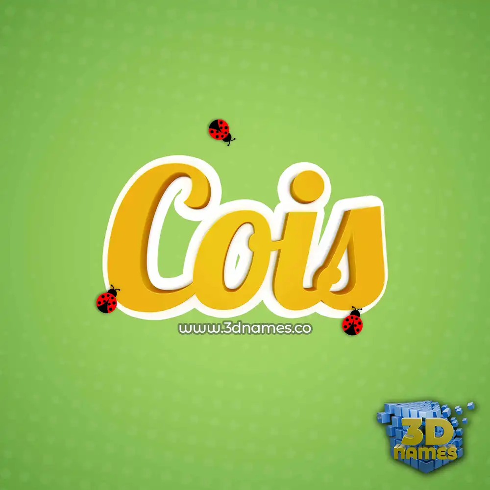 cois in Ladybugs style - 3D name wallpaper