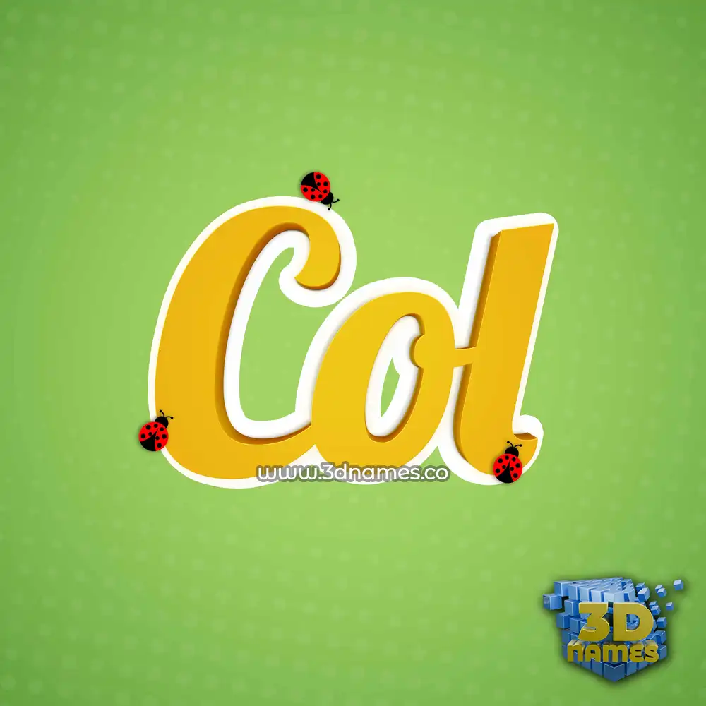 col in Ladybugs style - 3D name wallpaper