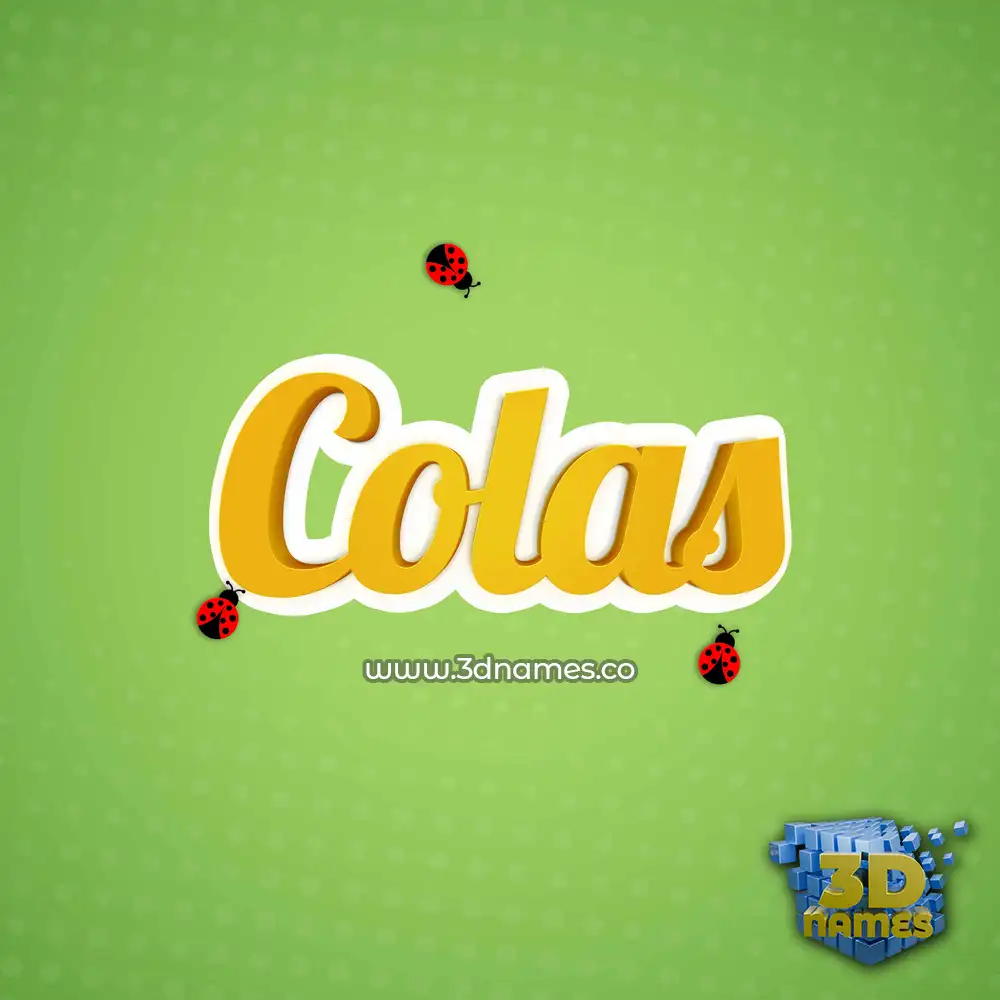 colas in Ladybugs style - 3D name wallpaper