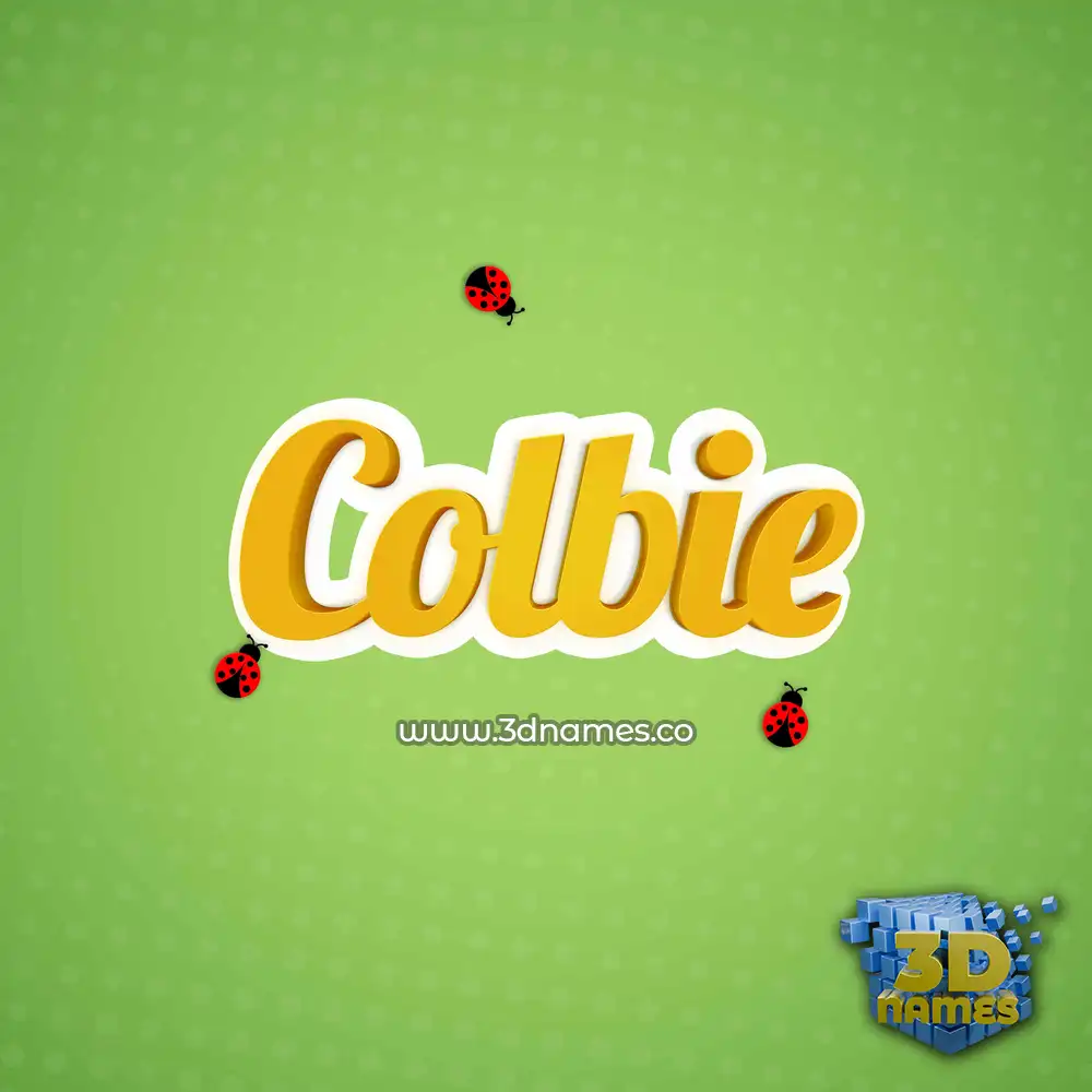 colbie in Ladybugs style - 3D name wallpaper