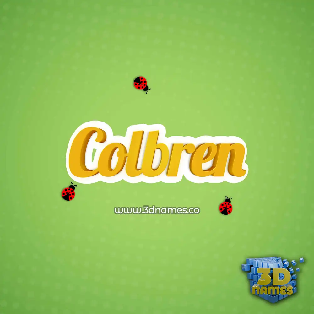 colbren in Ladybugs style - 3D name wallpaper
