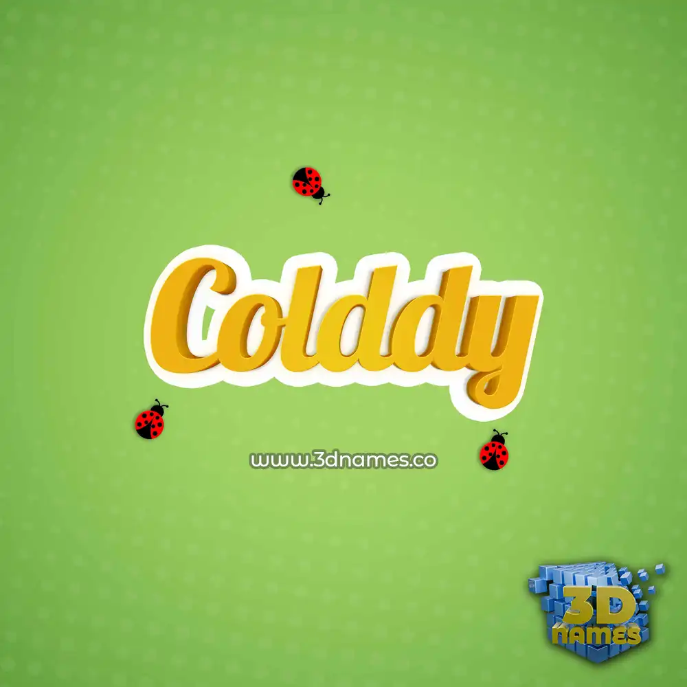 colddy in Ladybugs style - 3D name wallpaper