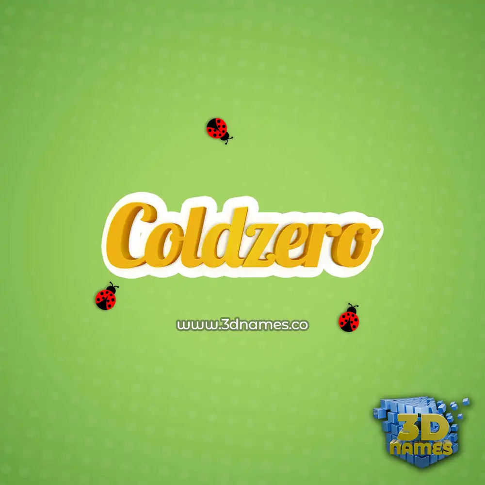 coldzero in Ladybugs style - 3D name wallpaper