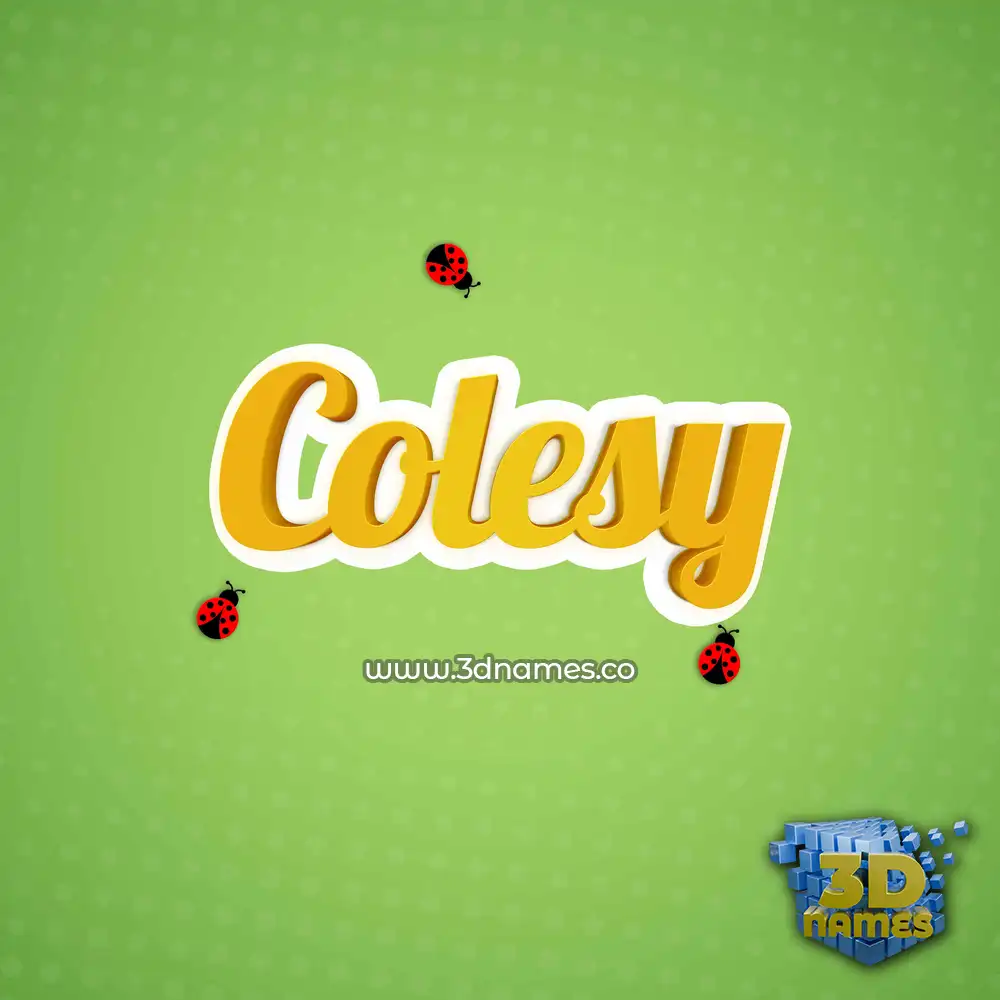 colesy in Ladybugs style - 3D name wallpaper