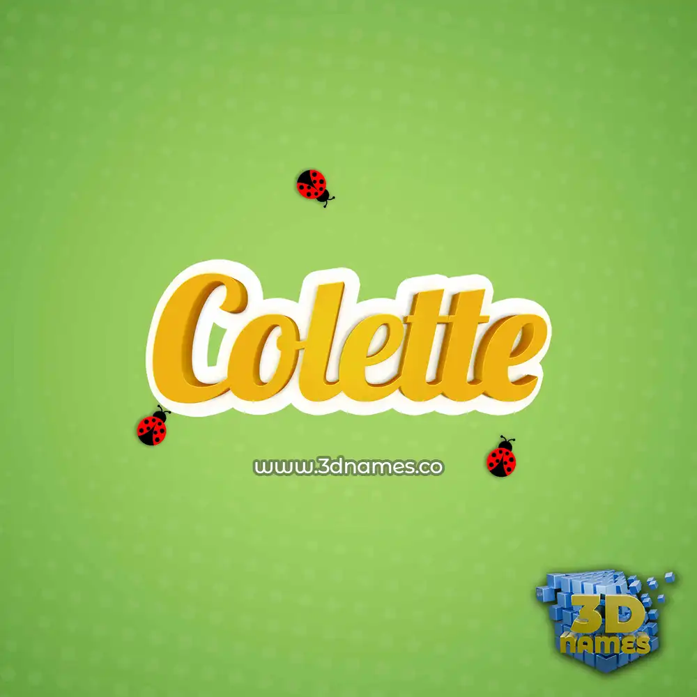 colette in Ladybugs style - 3D name wallpaper