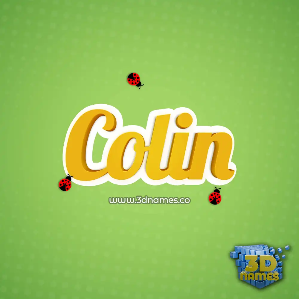 colin in Ladybugs style - 3D name wallpaper