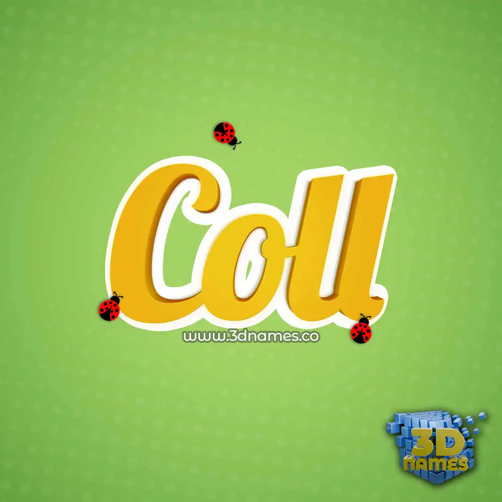 coll in Ladybugs style - 3D name wallpaper