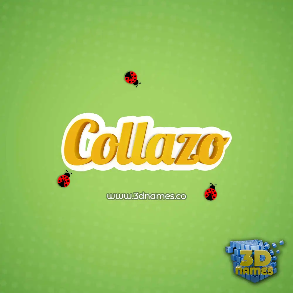collazo in Ladybugs style - 3D name wallpaper