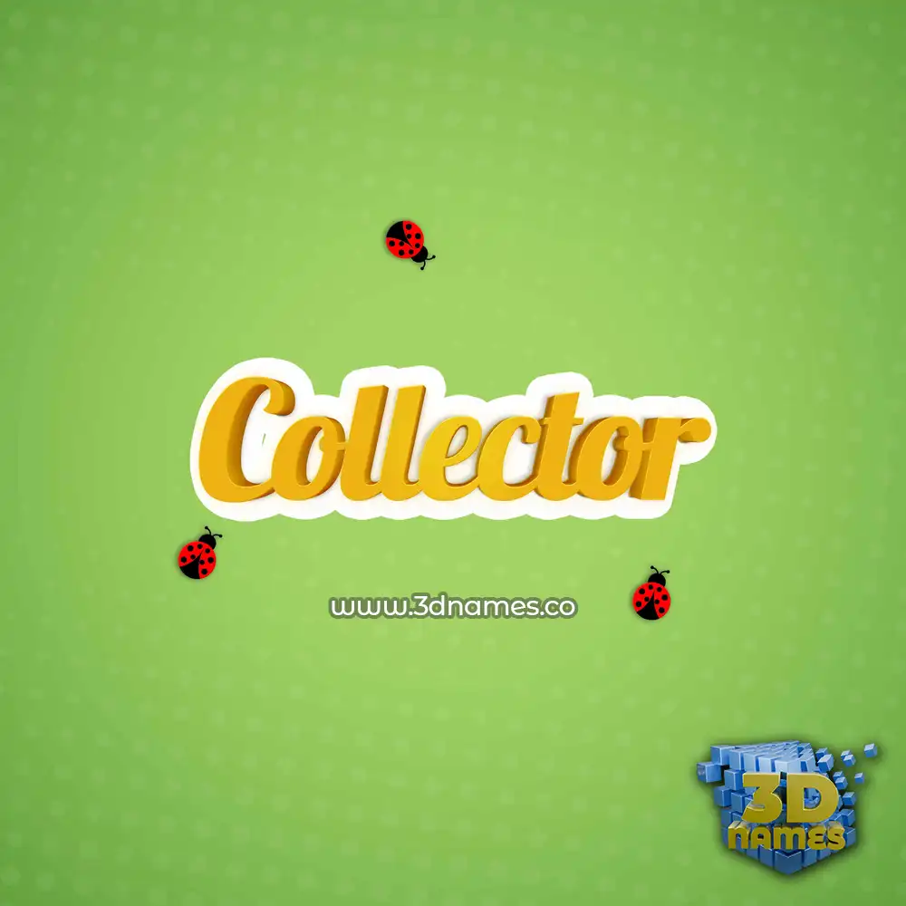 collector in Ladybugs style - 3D name wallpaper