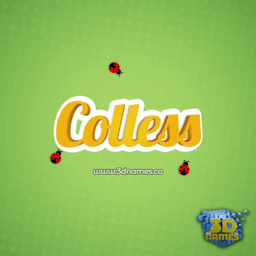 colless in Ladybugs style - 3D name wallpaper
