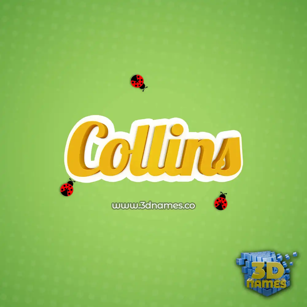 collins in Ladybugs style - 3D name wallpaper
