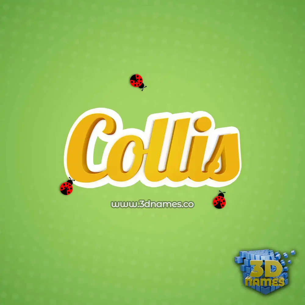 collis in Ladybugs style - 3D name wallpaper
