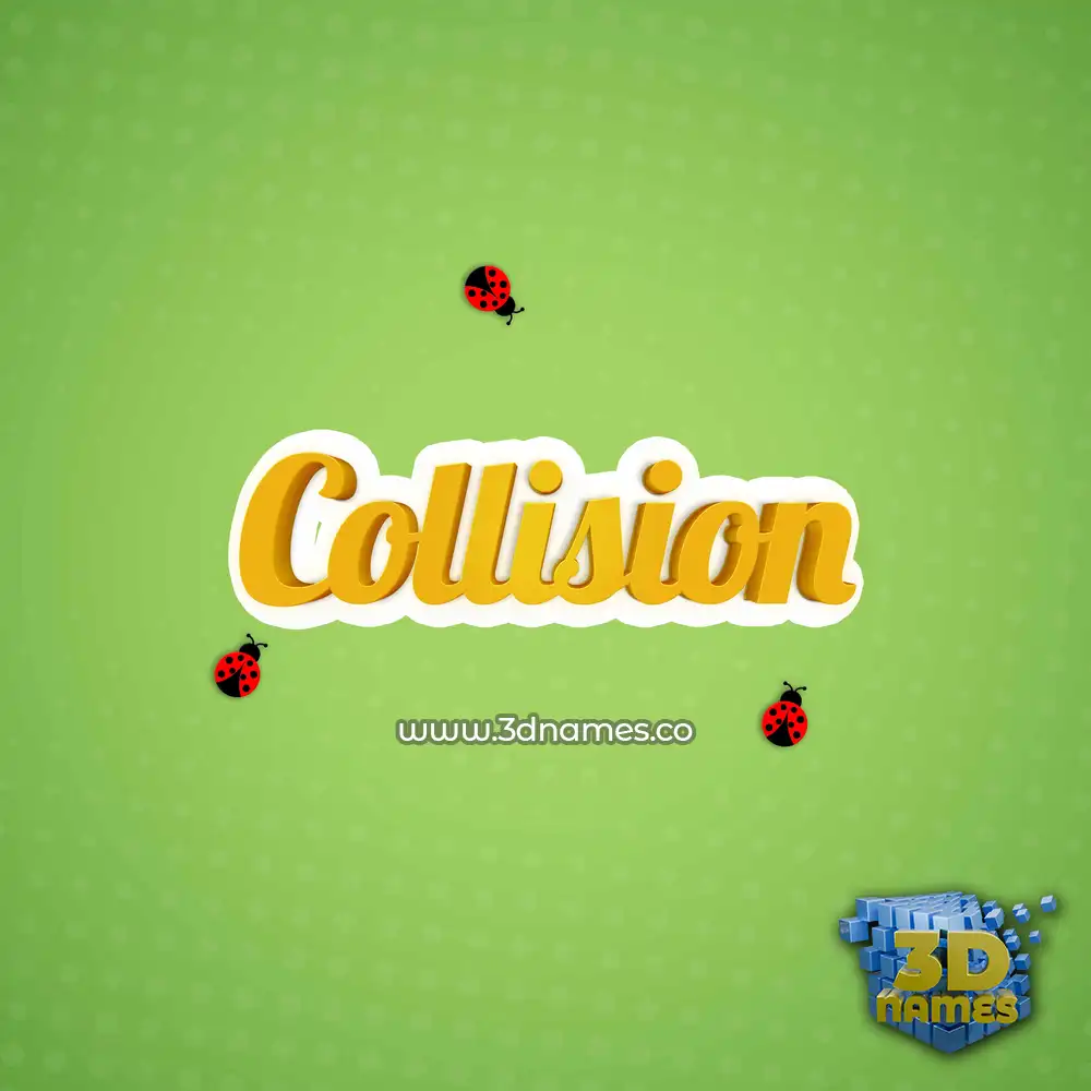 collision in Ladybugs style - 3D name wallpaper