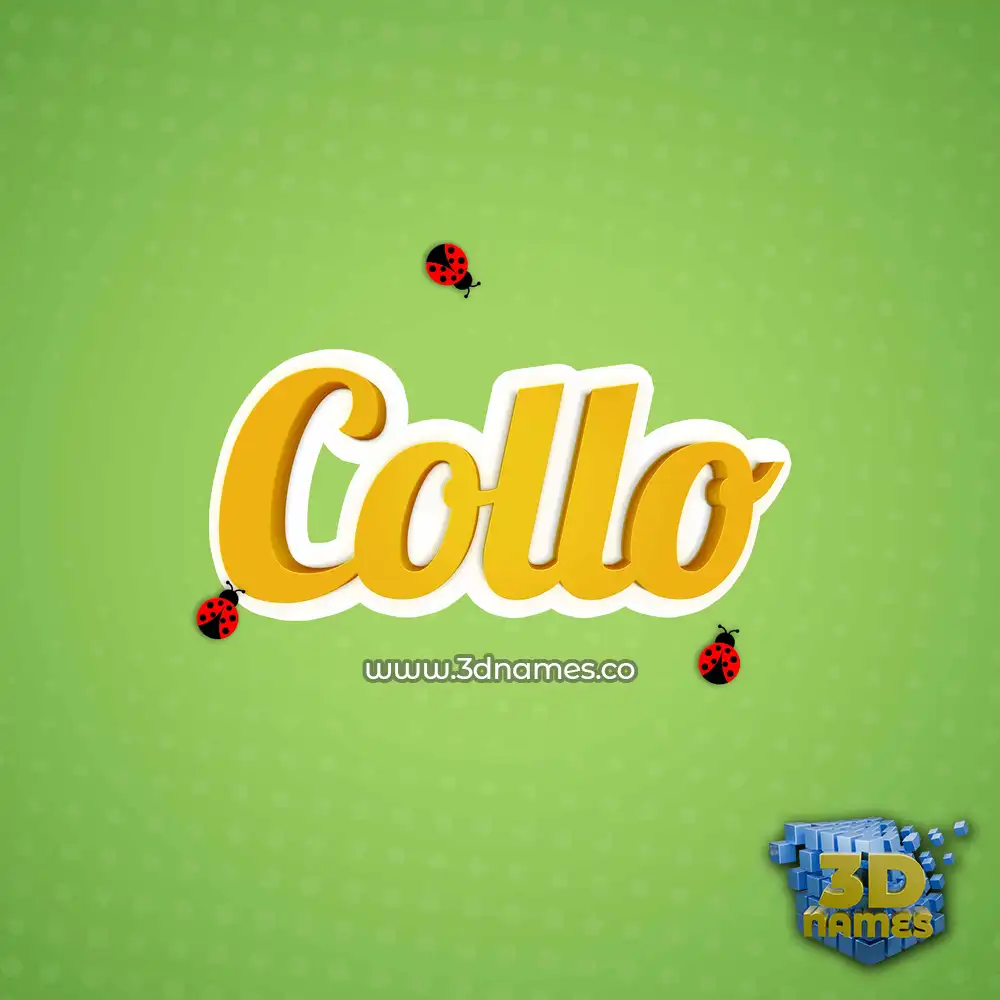 collo in Ladybugs style - 3D name wallpaper