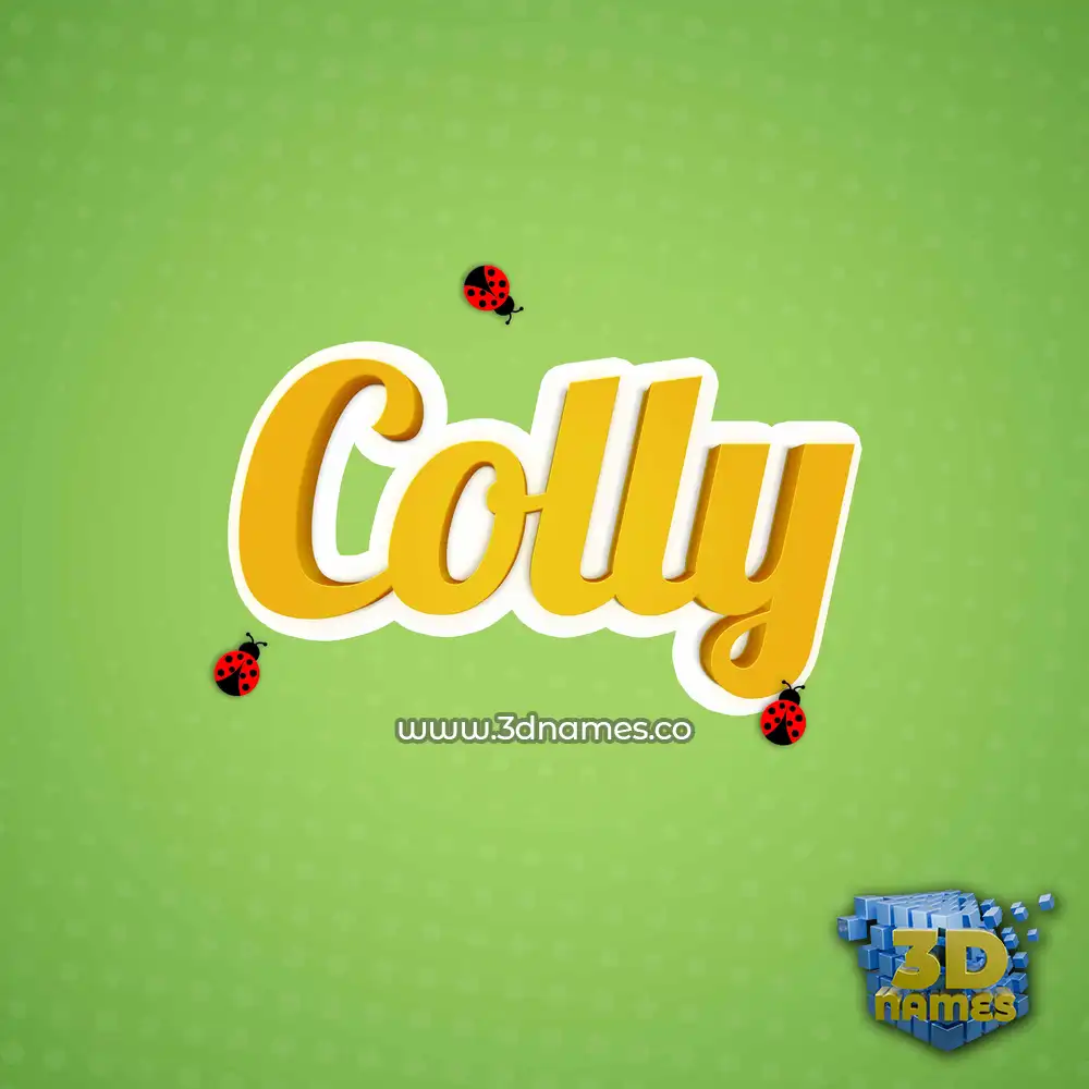 colly in Ladybugs style - 3D name wallpaper
