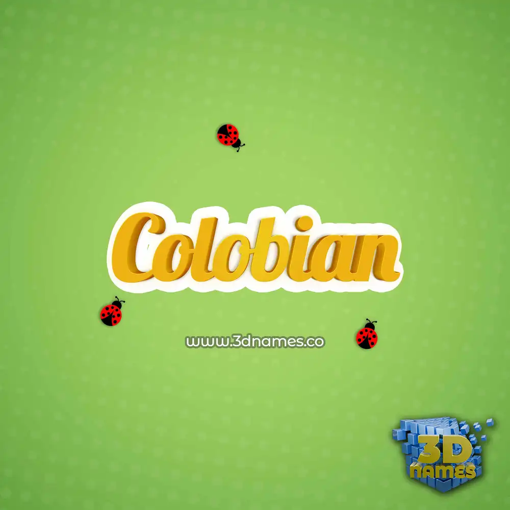 colobian in Ladybugs style - 3D name wallpaper