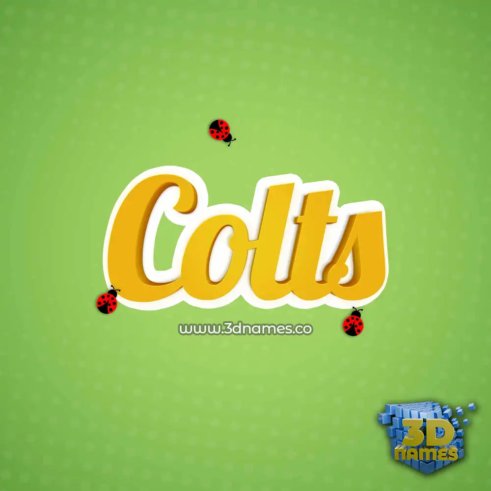 colts in Ladybugs style - 3D name wallpaper