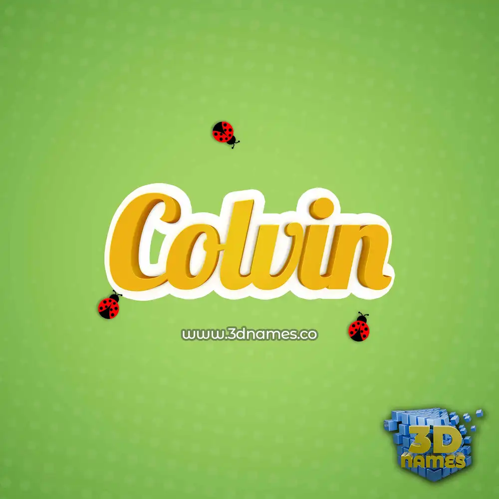 colvin in Ladybugs style - 3D name wallpaper
