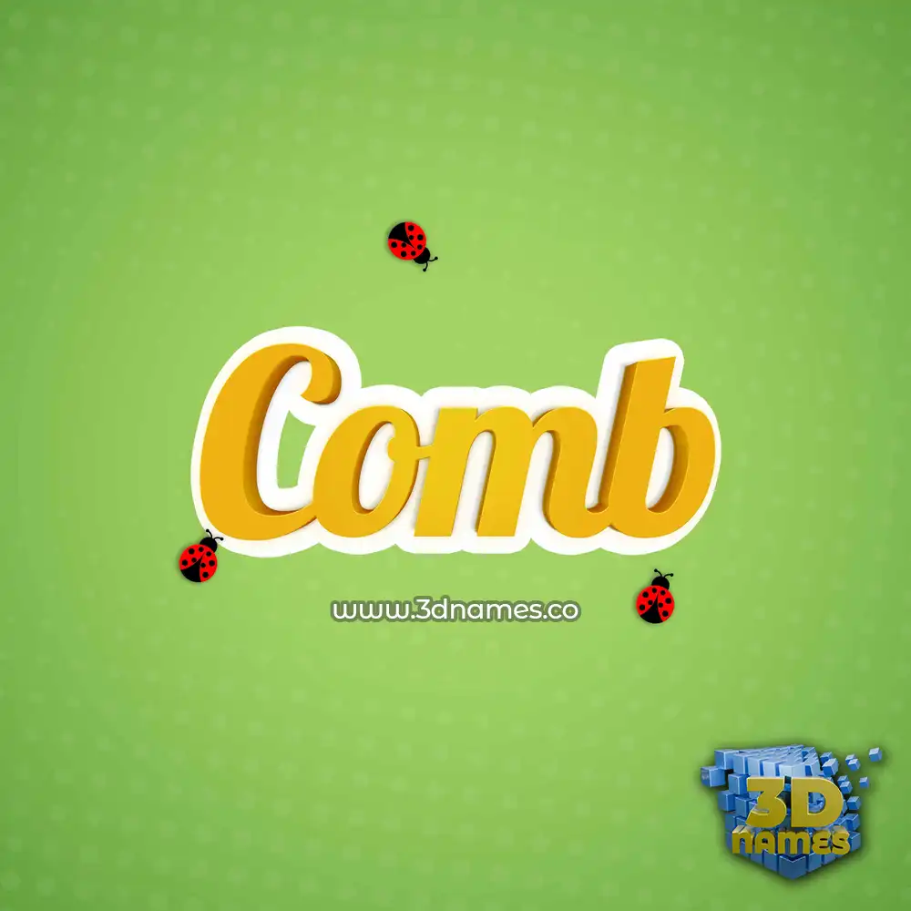 comb in Ladybugs style - 3D name wallpaper
