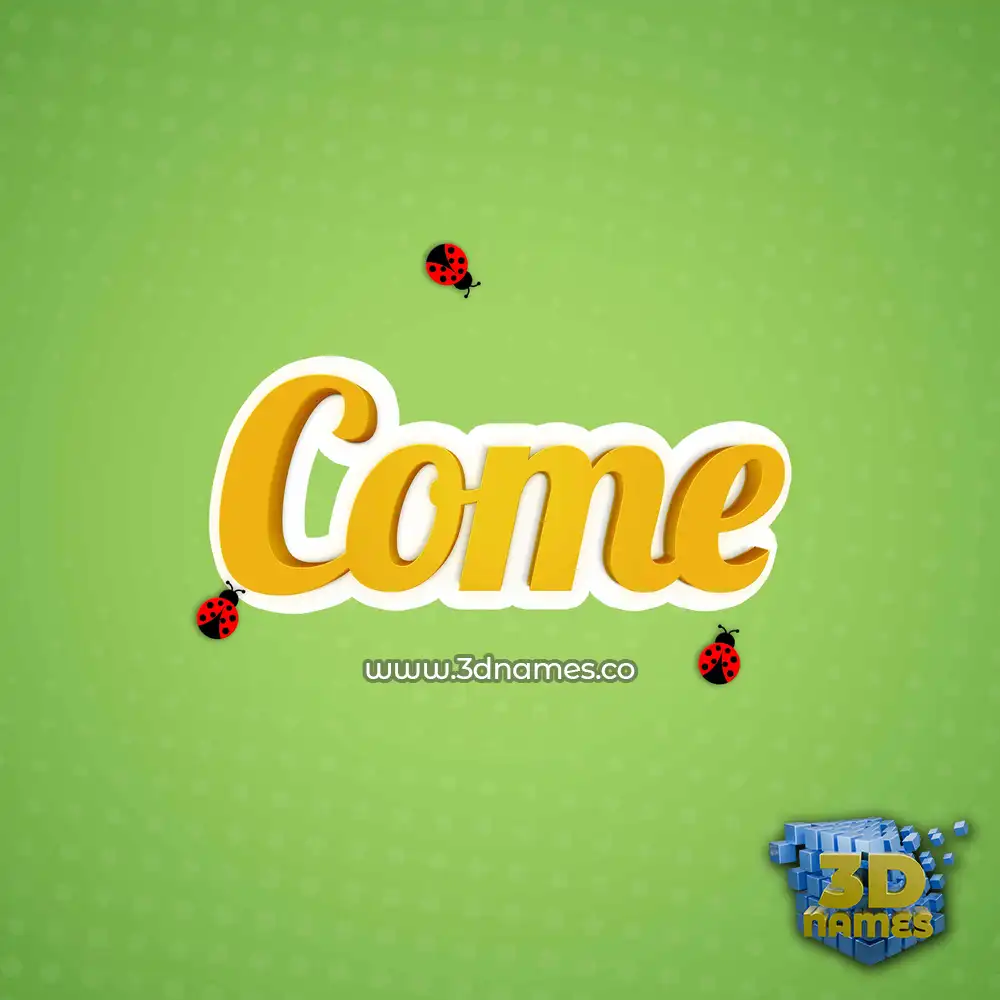 come in Ladybugs style - 3D name wallpaper