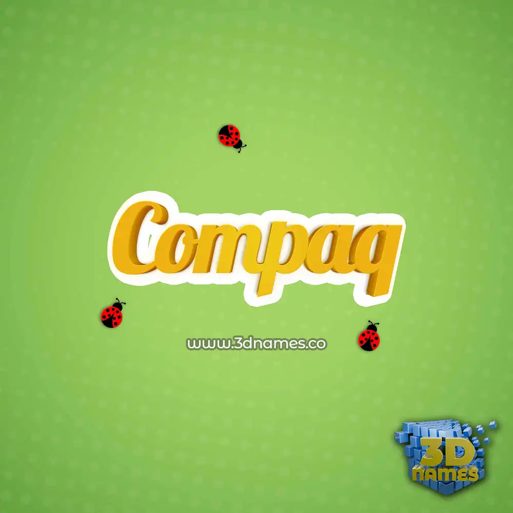 compaq in Ladybugs style - 3D name wallpaper