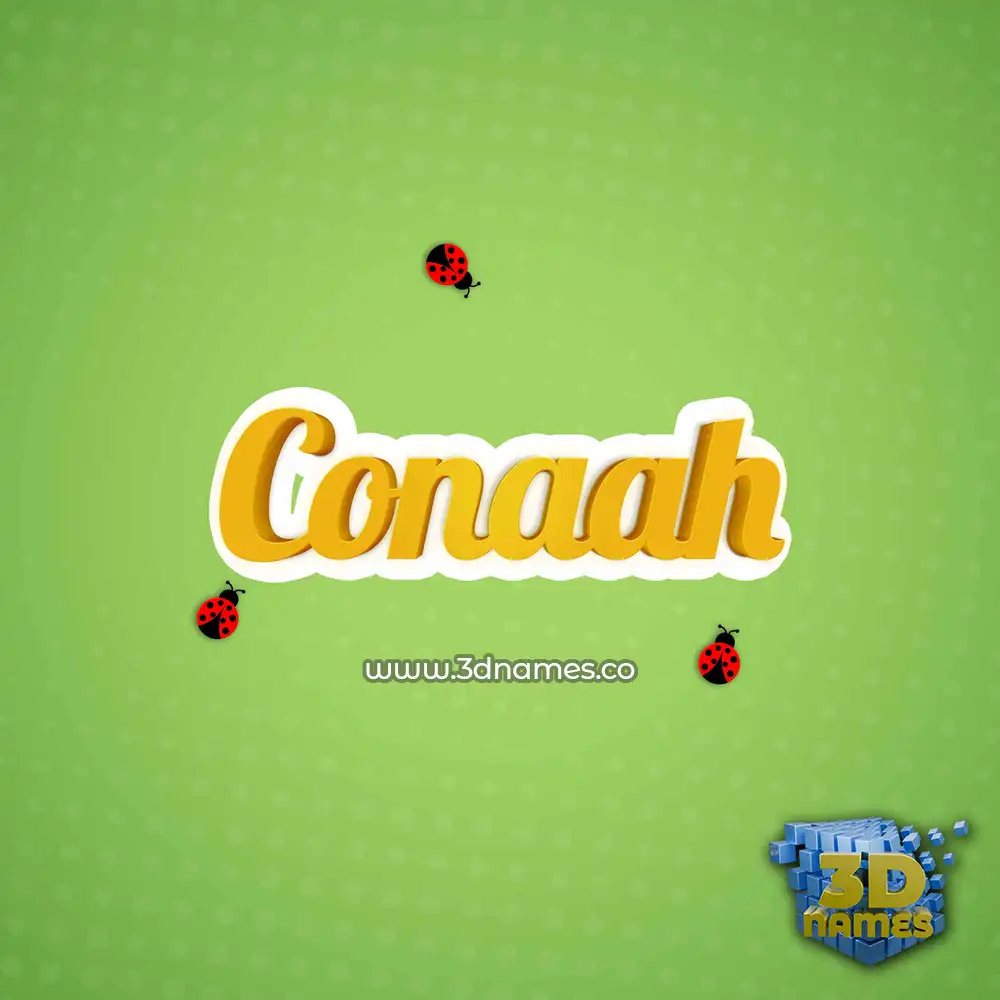 conaah in Ladybugs style - 3D name wallpaper