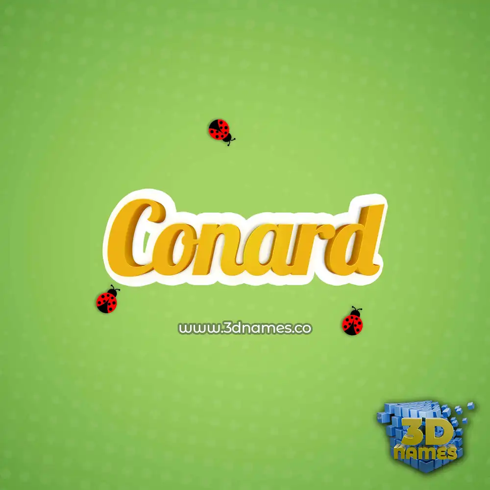conard in Ladybugs style - 3D name wallpaper