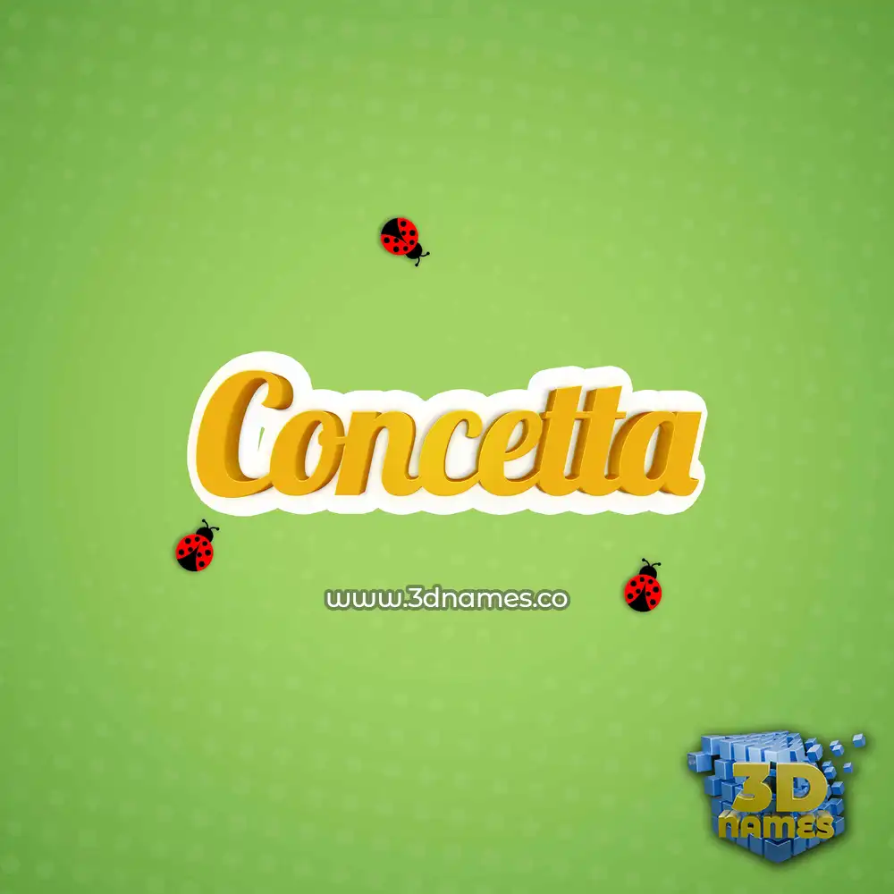 concetta in Ladybugs style - 3D name wallpaper