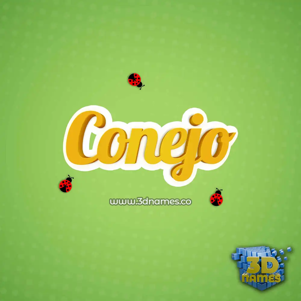 conejo in Ladybugs style - 3D name wallpaper