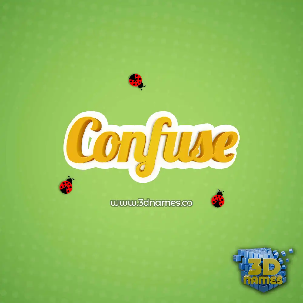 confuse in Ladybugs style - 3D name wallpaper