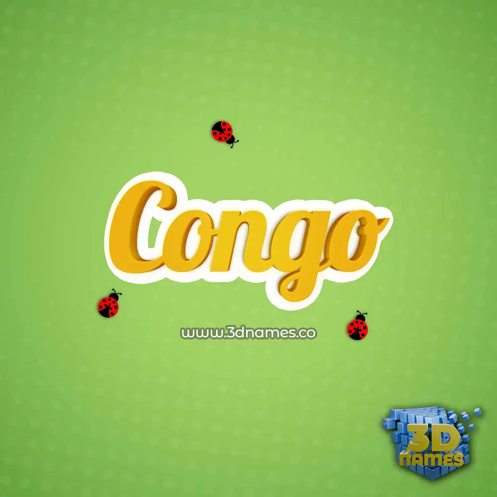 congo in Ladybugs style - 3D name wallpaper