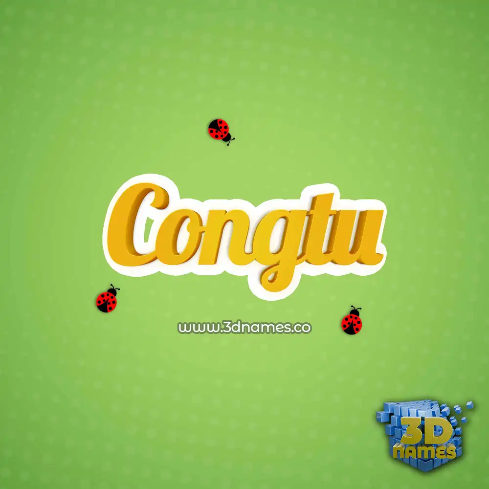 congtu in Ladybugs style - 3D name wallpaper