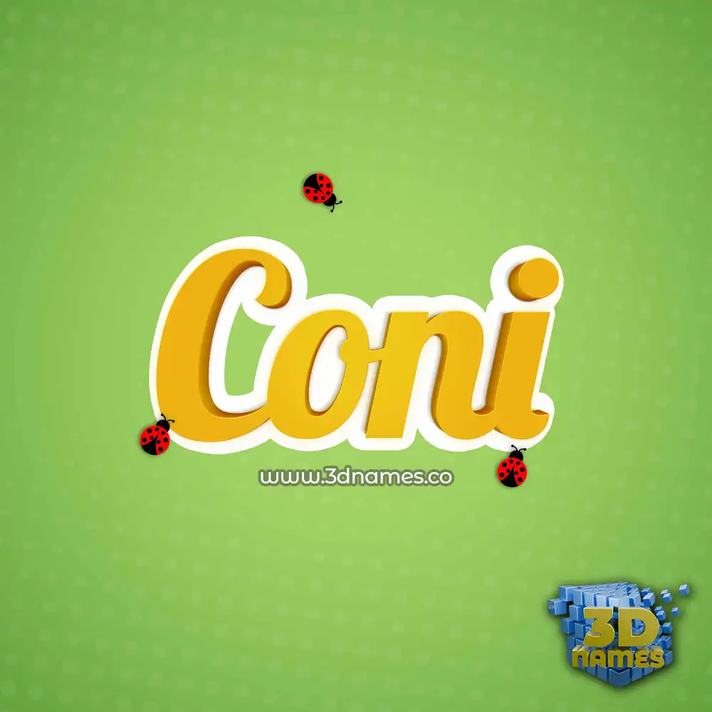 coni in Ladybugs style - 3D name wallpaper