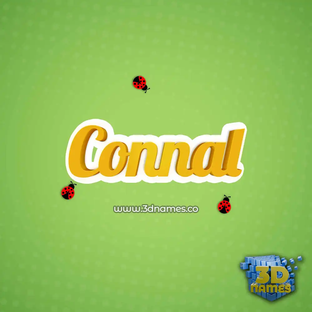 connal in Ladybugs style - 3D name wallpaper