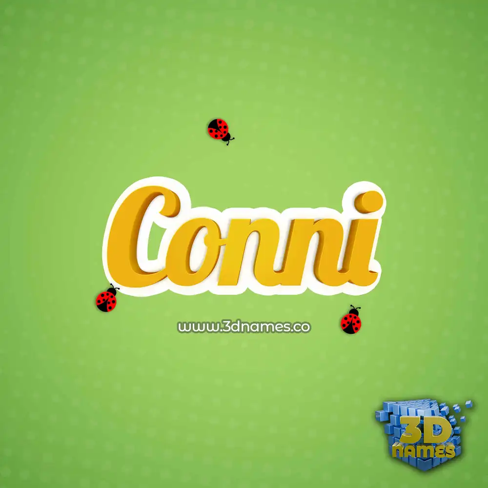 conni in Ladybugs style - 3D name wallpaper