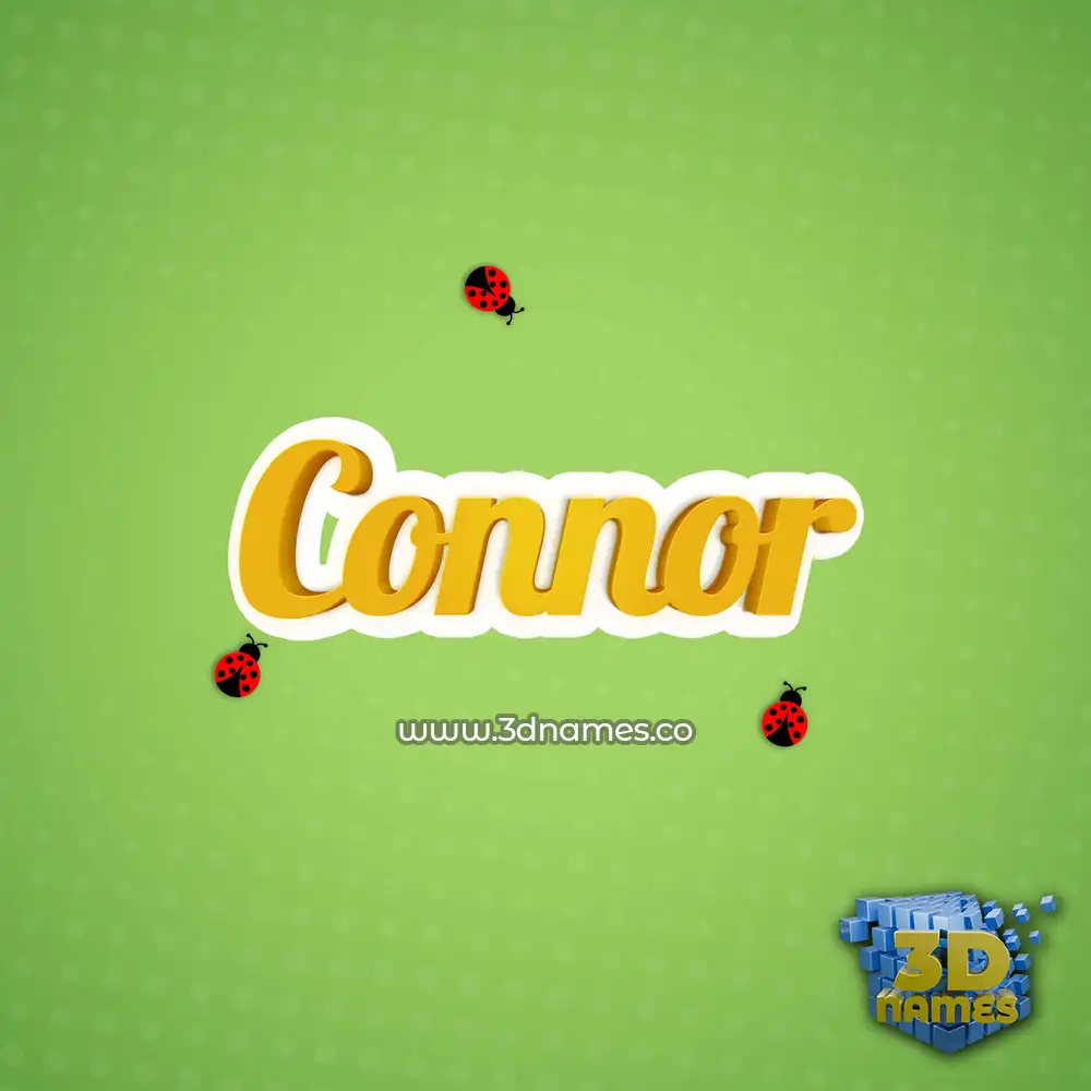 connor in Ladybugs style - 3D name wallpaper