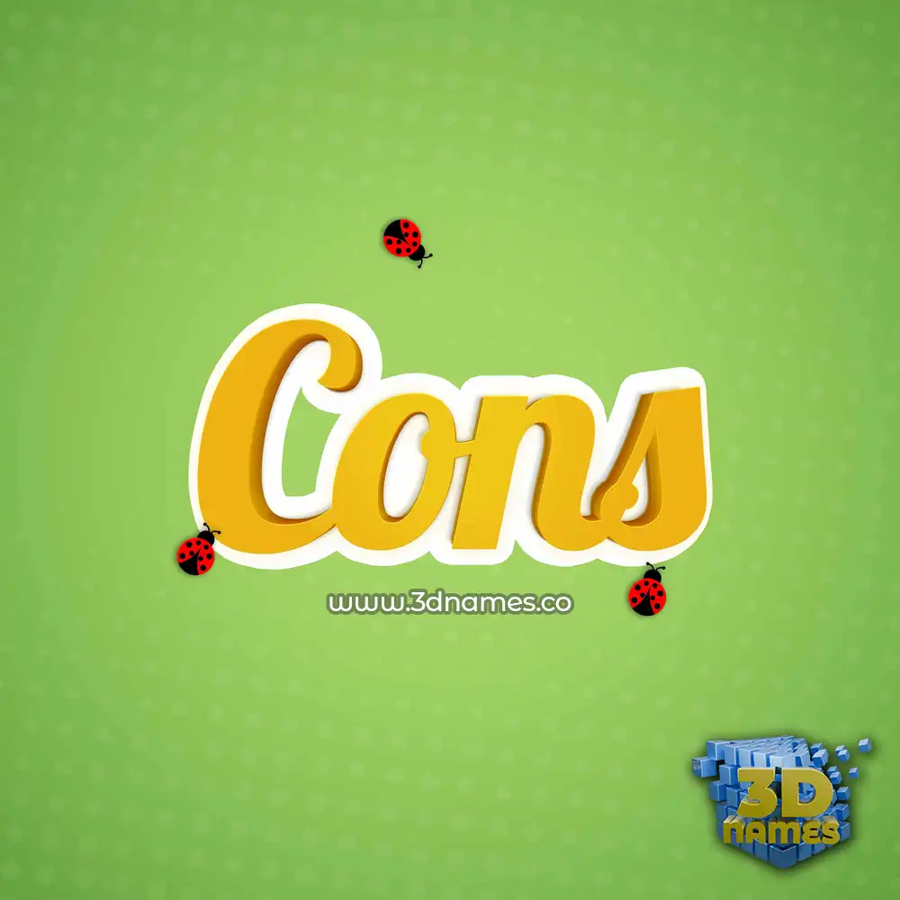 cons in Ladybugs style - 3D name wallpaper