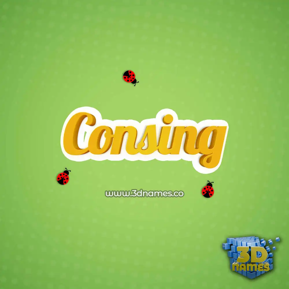 consing in Ladybugs style - 3D name wallpaper