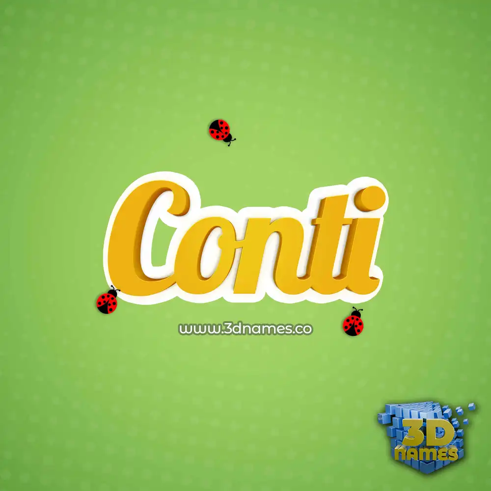 conti in Ladybugs style - 3D name wallpaper