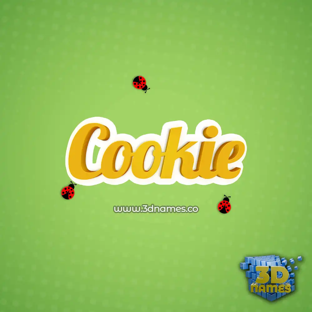 cookie in Ladybugs style - 3D name wallpaper