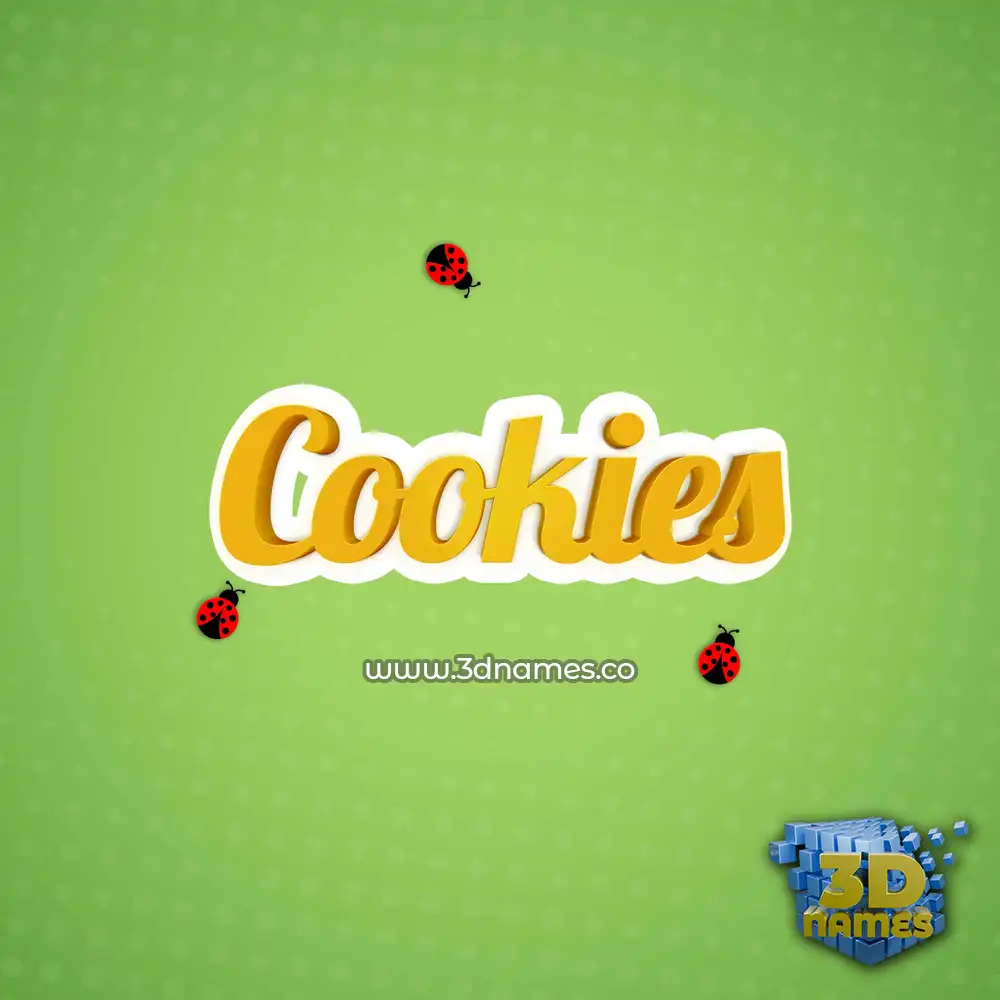 cookies in Ladybugs style - 3D name wallpaper