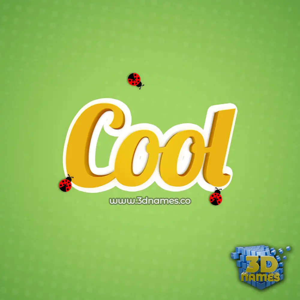 cool in Ladybugs style - 3D name wallpaper