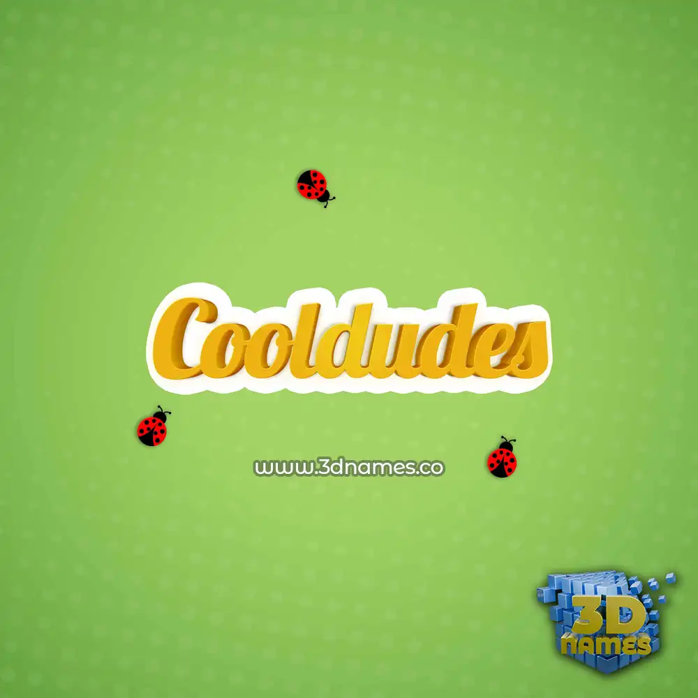 cooldudes in Ladybugs style - 3D name wallpaper