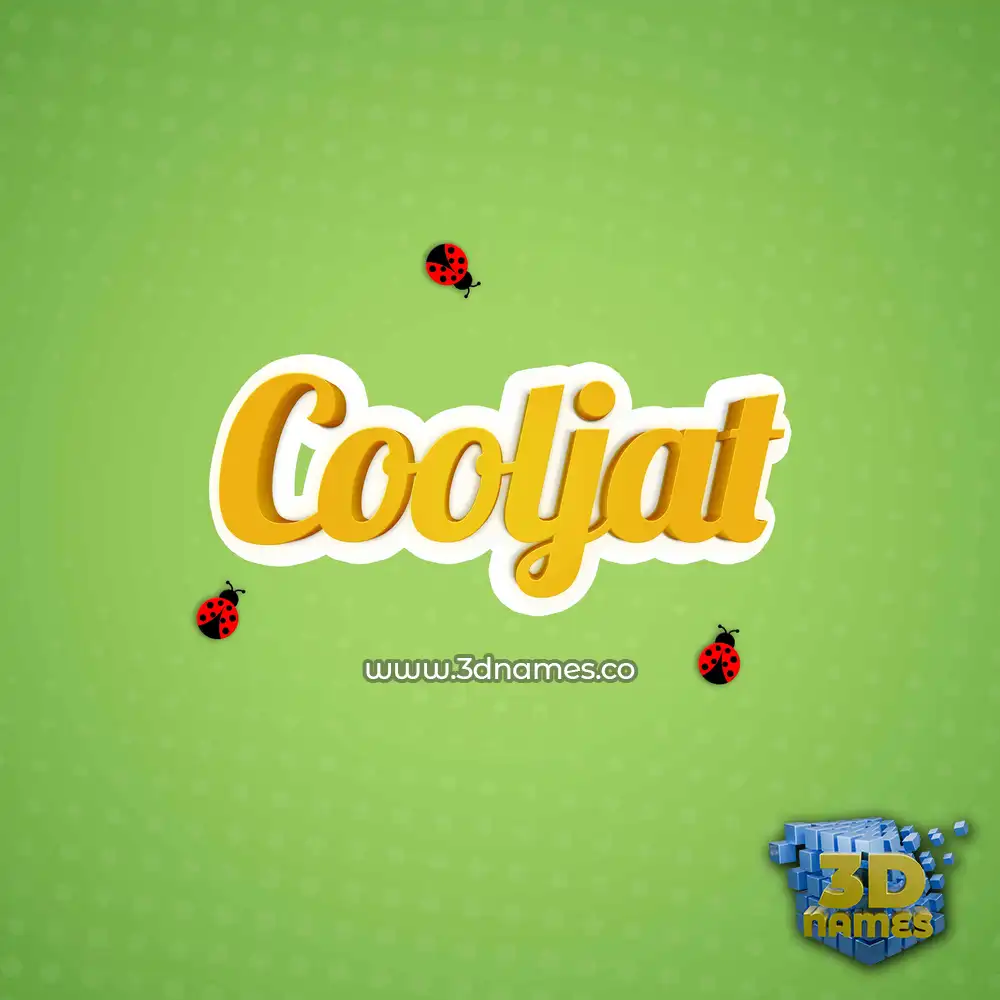 cooljat in Ladybugs style - 3D name wallpaper