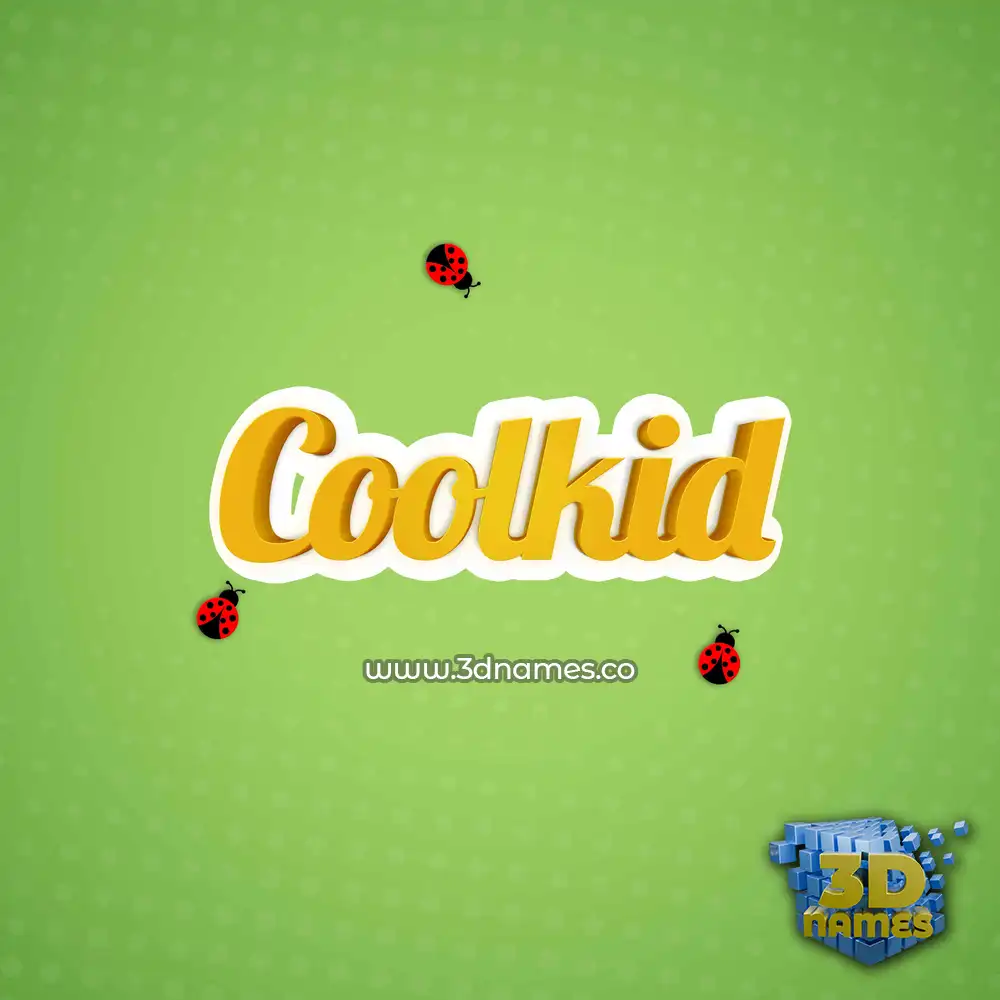 coolkid in Ladybugs style - 3D name wallpaper