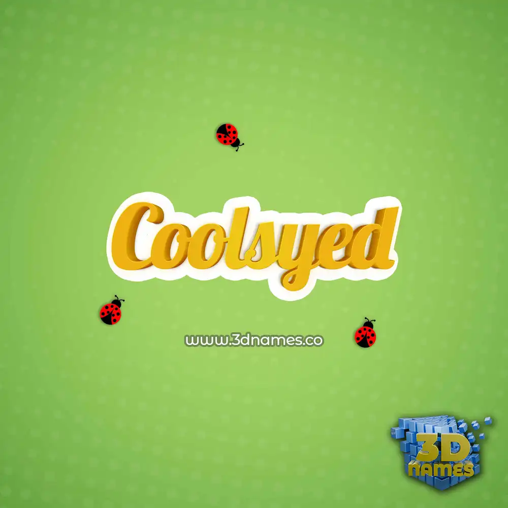 coolsyed in Ladybugs style - 3D name wallpaper