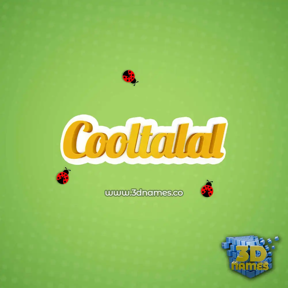 cooltalal in Ladybugs style - 3D name wallpaper