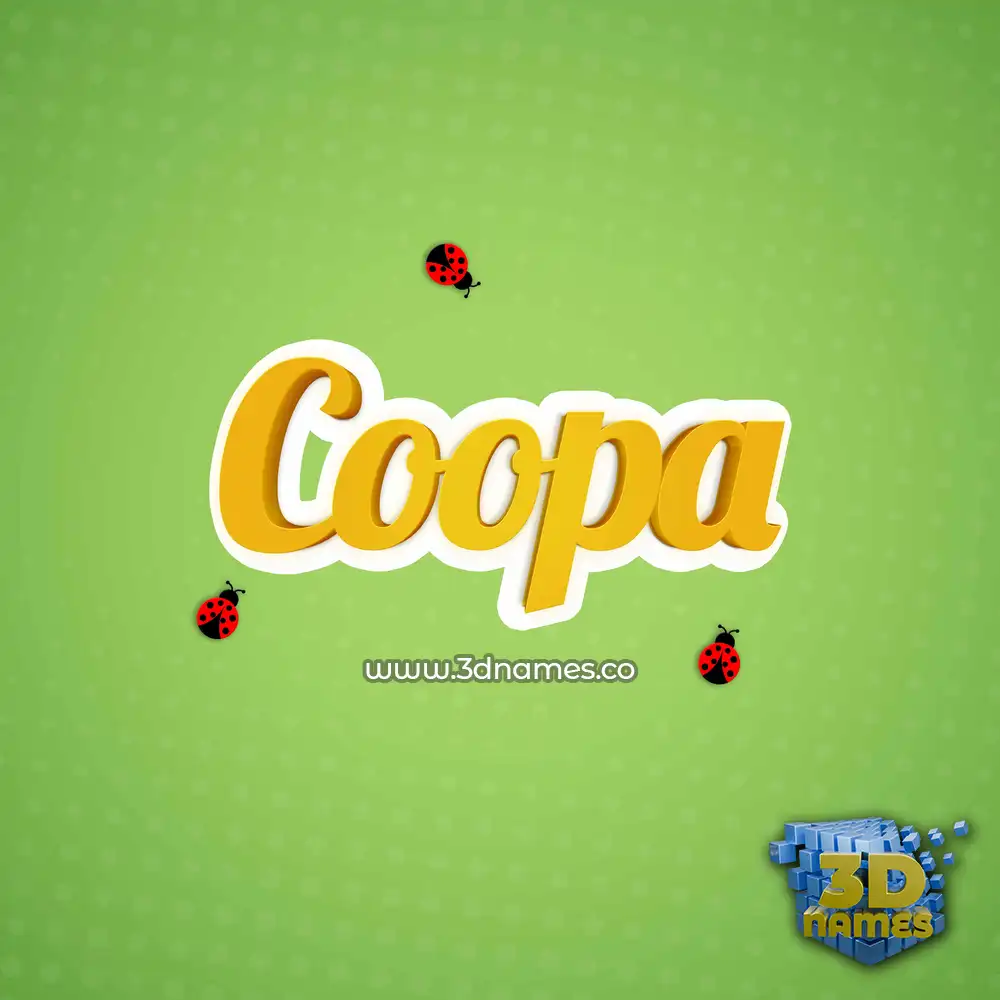 coopa in Ladybugs style - 3D name wallpaper