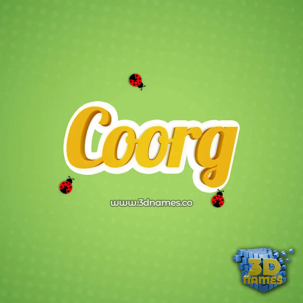 coorg in Ladybugs style - 3D name wallpaper