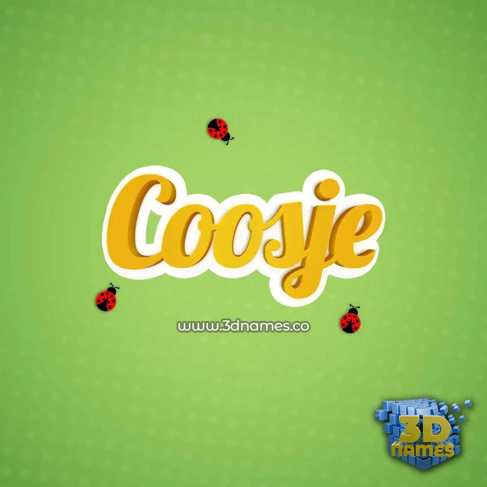 coosje in Ladybugs style - 3D name wallpaper